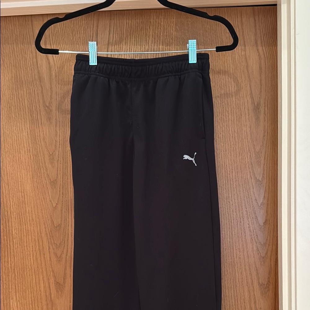 Puma Black Joggers with Logo 14-16